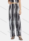 Wholesale Women's Cowl Neck Short Sleeve Pleated Digital Print Blouse & Wide Leg Pants 2-Piece Set 2212# - Liuhuamall