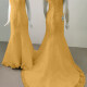 Women's Glamorous Off Shoulder Sequin Lace Up Back Appliques Mermaid Hem Floor Length Wedding Dress 5017# Orange Clothing Wholesale Market -LIUHUA