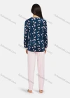 Wholesale Women's Comfy Lounge Long Sleeve Cartoon Star Pattern Top & Pant Pajama Sets - Liuhuamall