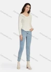Wholesale Women's Casual V Neck Long Sleeve Ribbed Knit Top 2 Piece Set 1202# - Liuhuamall