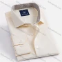 Wholesale Men's Formal Collared Long Sleeve Button Down Plain Texture Shirt preview
