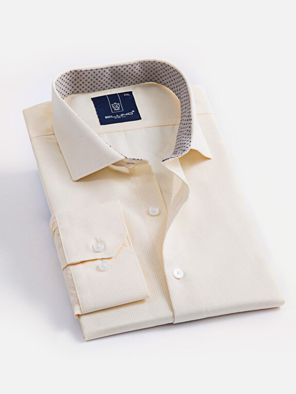 Men's Formal Collared Long Sleeve Button Down Plain Texture Shirt, Clothing Wholesale Market -LIUHUA, All Categories