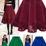 Wholesale Women's Casual High Waist Ruffle Hem Hollow Out Skirts preview