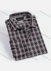 Wholesale Men's Casual Stand Collar Long Sleeve Button Down Plaid Shirt - Liuhuamall