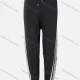 Wholesale Women's Rivet Detail Letter Graphic Drawstring Rib-Knit Pants Black Clothing Wholesale Market Liuhua