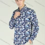 Wholesale Men's Casual Button Down Long Sleeve Allover Print Shirt preview