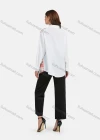 Wholesale Women's Fashion Splicing Print Long Sleeve Button Down Asymmetrical Hem Shirt - Liuhuamall