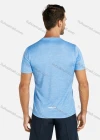 Wholesale Men's Sporty Plain Quick Dry Short Sleeve Round Neck Reflective Stripes Tee - Liuhuamall