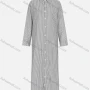 Wholesale Women's Casual Striped Long Sleeve Collared Splicing Button Down Maxi Shirt Dress 1345# preview