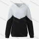 Wholesale Women's Casual Colorblock Long Sleeve Kangaroo Pocket Hoodie White Clothing Wholesale Market Liuhua