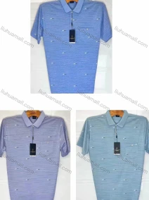 Wholesale Men's Causal Striped Patch Pocket Short Sleeve Polo Shirt, LIUHUA CLOTHING WHOLESALE