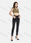 Wholesale Women's Leopard Print Sexy Sweatheart Short Sleeve Crop Top - Liuhuamall