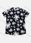 Wholesale Men's Casual V Neck Short Sleeve Allover Print T-Shirt - Liuhuamall