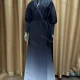 Wholesale Women's Casual Bishop Sleeve Splicing Ombre Long Cardigan Dark Blue Clothing Wholesale Market Liuhua