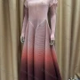 Wholesale Women's Elegant Long Sleeve Crew Neck Splicing Ombre Maxi Evening Dress preview