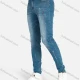Wholesale Men's Casual Ink Splash Patch Pocket Skinny Jean Azure Clothing Wholesale Market Liuhua