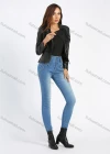 Wholesale Women's Fashion Lapel Zipper Crop Leather Jacket - Liuhuamall