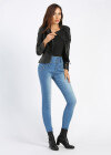 Wholesale Women's Fashion Lapel Zipper Crop Leather Jacket - Liuhuamall