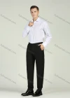 Wholesale Men's Formal Plain Collared Wrinkle-Resistant Long Sleeve Button Down Shirts - Liuhuamall
