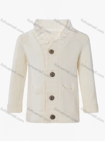 Wholesale Girls Long Sleeve Stand Collar Dual Pockets Button Front Sweater Cardigan, LIUHUA CLOTHING WHOLESALE