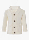 Wholesale Girls Long Sleeve Stand Collar Dual Pockets Button Front Sweater Cardigan - Liuhuamall