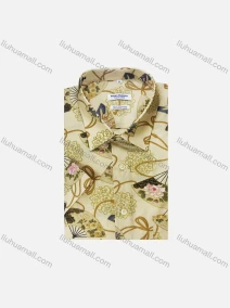 Wholesale Men's Casual Long Sleeve Allover Print Button Down Shirt UKS023-1#, LIUHUA CLOTHING WHOLESALE