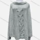 Wholesale Women's Casual Turtleneck Long Sleeve Plain Cable Knit Sweater F2388# 501# Clothing Wholesale Market Liuhua