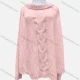 Wholesale Women's Casual Turtleneck Long Sleeve Plain Cable Knit Sweater F2388# 525# Clothing Wholesale Market Liuhua