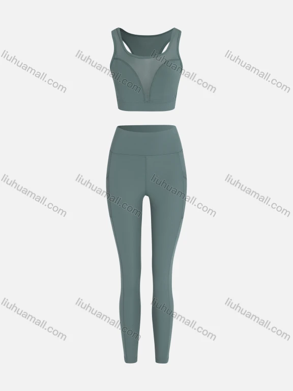 Wholesale Women's Sporty Quick Dry Tank Top & Leggings Sets