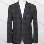 Wholesale Men's Formal Lapel Long Sleeve Single Breasted Flap Pockets Plaid Print Blazer Jackets X21726-0201# preview
