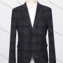 Wholesale Men's Formal Lapel Long Sleeve Single Breasted Flap Pockets Plaid Print Blazer Jackets X21726-1001# preview