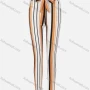 Wholesale Women's Casual Colorful Striped Skinny Pants With Belted preview