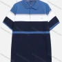 Wholesale Men's Casual Short Sleeve Striped Colorblock Polo Shirt 2318# preview