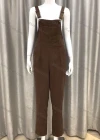 Wholesale Women's Casual Corduroy Adjustable Strap Straight Leg Pockets Overalls Jumpsuit - Liuhuamall
