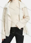 Wholesale Women's Casual Lapel Long Sleeve Fuzzy Thermal Lined Side Zipper Pockets Coat - Liuhuamall