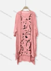 Wholesale Women's Casual Crew Neck Abstract Print Dress & Long Sleeve Plain Cardigan 2 Piece Set 044# - Liuhuamall