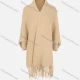 Wholesale Women's Casual Long Sleeve Scarf Hem Plain Cardigan Apricot Clothing Wholesale Market Liuhua