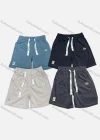 Wholesale Men's Casual Plain Drawstring Elastic Waist Patch Pocket Shorts 71008# - Liuhuamall