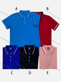 Wholesale Men's Casual Plain Short Sleeve Striped Trim Polo Shirts, LIUHUA CLOTHING WHOLESALE