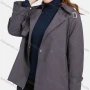 Wholesale Women's Casual Lapel Double Breasted Windbreaker Mid Length Trench Coat With Tie Belt preview