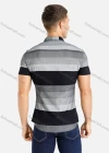 Wholesale Men's Striped Short Sleeve Button Down Casual Shirt - Liuhuamall