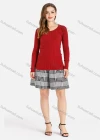 Wholesale Women's Plain Rib-knit Round Neck Long Sleeve Slim Fit Knit Top - Liuhuamall