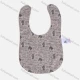 Wholesale Baby's Cute Letter Print Ditsy Floral Cartoon Print Terry Bib Gray Clothing Wholesale Market Liuhua