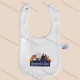 Wholesale Baby's Cute Letter Print Ditsy Floral Cartoon Print Terry Bib White Clothing Wholesale Market Liuhua