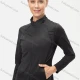 Wholesale Women's Plain Athletic Full Zipper Gym Dry Fit Long Sleeve Running Sport Jacket Black Clothing Wholesale Market Liuhua