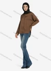 Wholesale Women's Casual Plain Collared Long Sleeve Shirt 1169# - Liuhuamall