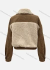Wholesale Women's Casual Corduroy Splicing Fluff Button Down Flap Pockets Crop Fluffy Jacket - Liuhuamall