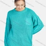 Wholesale Women's Casual Crew Neck Long Sleeve Patch Pocket Plain Knit Sweater preview