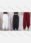 Wholesale Women's Casual Elastic Waist Loose Fit Asymmetrical Hem Carrot Pants 2151# - Liuhuamall