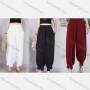 Wholesale Women's Casual Elastic Waist Loose Fit Asymmetrical Hem Carrot Pants 2151# preview